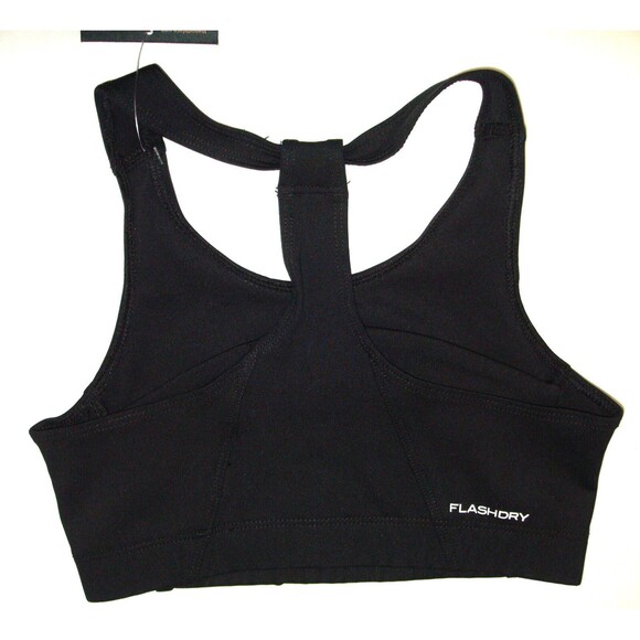 New Girls NWT THE NORTH FACE Bralette S 7 8 Never Stop Black Whit Top Sports Bra - Picture 2 of 2
